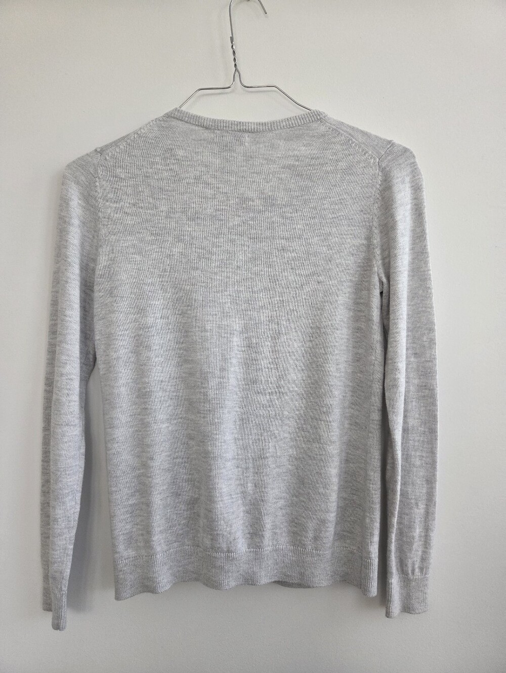 Old Navy Heather Light Gray Button-Front Cardigan, sz S - Picture 2 of 6